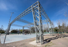 Rivadavia invierte más de $1.000 millones para recuperar el techo del playón deportivo